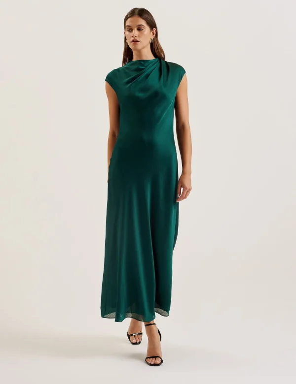 Rimini Chiffon Drape Neck Detail Midaxi Dress