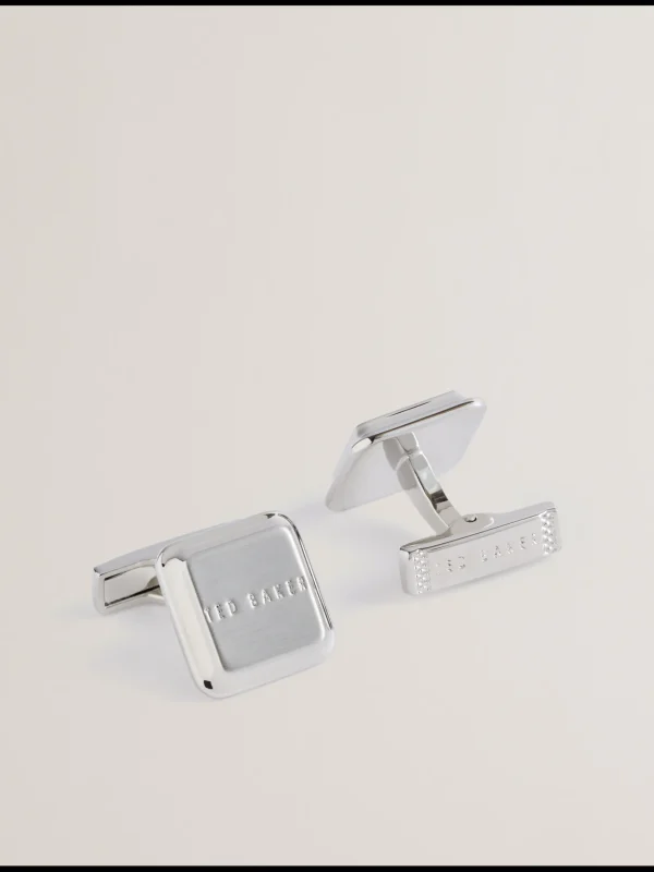 Tedly Silver Branded Cufflinks