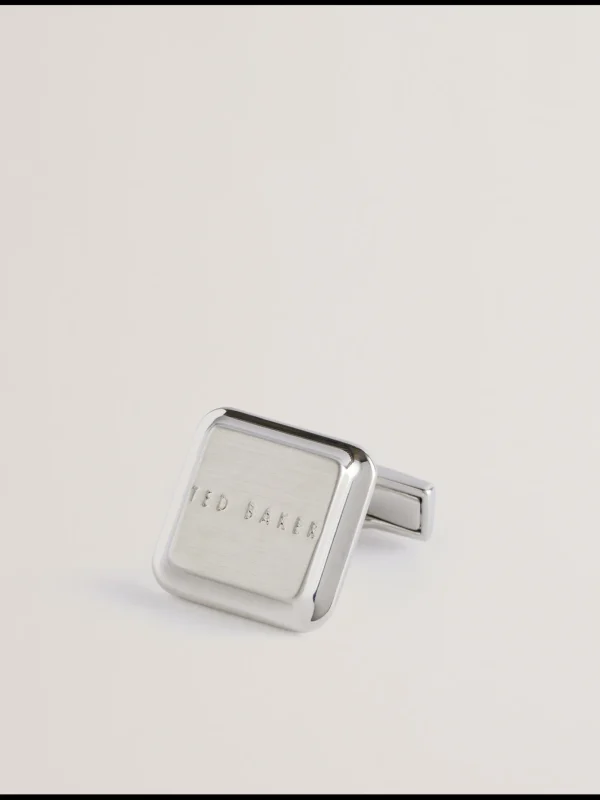 Tedly Silver Branded Cufflinks