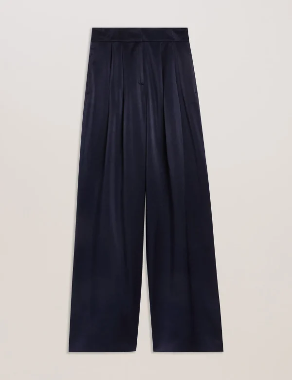 Teerut Satin Tailored Wide Flood Length Trousers