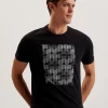 Tessman Box Print Crew Neck Cotton T-Shirt