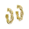 Tiyaa Twisted Pearl Hoop Earrings