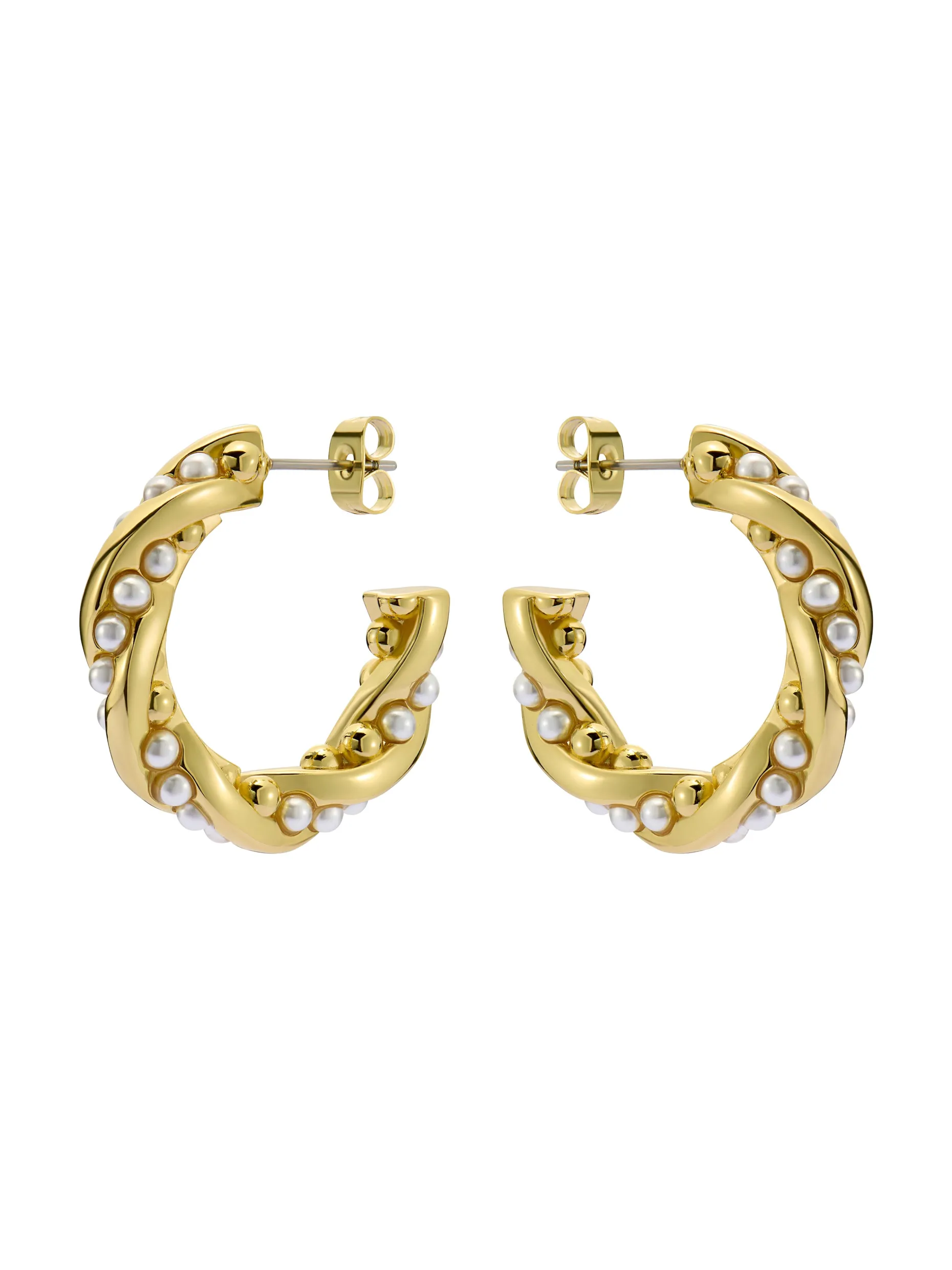tiyaa__twisted_pearl_hoop_2.webp Tiyaa Twisted Pearl Hoop Earrings