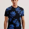 Vendis Contrast Floral Print Cotton T-Shirt