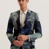 Walkerj Printed Floral Pique Jersey Blazer